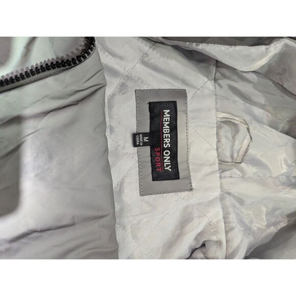 Members Only Jacket Men (M) Sport Jacket Silver Reflective Space Suit Nasa - Picture 3 of 3